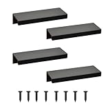 4 Stück Möbelgriffe Versteckter Türgriff Schrankgriffe Aluminium Schubladengriff Versteckter...