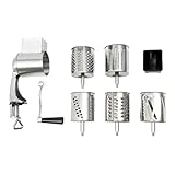 Manuelle Nussmühle mit 5 abnehmbaren Trommelblättern, Mandelmühle, Nussreibe, für Mais,...