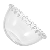NUOBESTY Glas Dessertschale mit Perlenmuster Große Mehrzweck Schüssel aus Stabilem Glas Salat und...