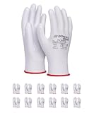 DONAU SAFETY Montagehandschuhe Handschuhe/Größe 10, 12 Paar/Kat. II/Weiß/Handschuhe...