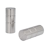 Sento Metall Zubehör für Ø 25 mm Gardinenstangen in Edelstahl Optik Ø 25mm 2x Endstücke Ilusion