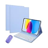 Tastatur hülle für iPad Air 13 Zoll M3 2025/M2 2024 und 12,9 Zoll 6./5./4./3. Generation mit Maus,...