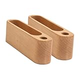 Homoyoyo 2 Stück Beech Holz Visitenkartenhalter mit Stifthalter Kompakte Schreibtisch Organizer...