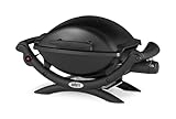 Weber Q1000 Gasgrill, 43 x 32cm Grillfäche, portabler BBQ Grill, 1 Brenner, 2-geteilter...