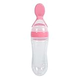 Niunion Baby Feeder Flasche, 1Pcs 90ml Silikon Baby Kleinkind Fütterungsflasche mit Löffel...