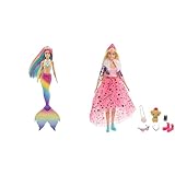Barbie Dreamtopia Rainbow Magic Mermaid, Meerjungfrau mit Regenbogenhaaren & GML76 -...