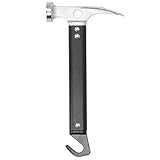 Camping Hammer, 22CM Multifunktionaler Aluminiumlegierung Mini tragbares Outdoor-Werkzeug mit Zelt...