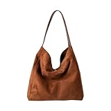 Gluckstar Handtasche Damen Groß, Künstliche Wildleder Tasche Damen,Shopper mit Magnetverschluss,...