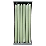 Nordring 12 Spitzkerzen 2,3 x 25 cm Staubig Grün – RAL-zertifiziert, tropffrei & raucharm, ca. 8...