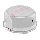 Emsa Prep&Bake Kuchenaufbewahrungsbox, Rund, 34 cm Durchmesser, Tragegriff, Schneidevorrichtung,...