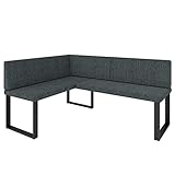 Eckbank Akiko Metal - Eckbankgruppe für Ihrem Esszimmer, Küche modern, Sitzecke, Essecke. Perfekt...