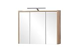 Schildmeyer Spiegelschrank Carlos, Eiche Landhaus Dekor, 74,5 x 16 x 64 cm