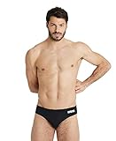 ARENA Herren Mens Team Swim Briefs Solid Badehosen Slip, Black-white, 5 EU