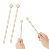 2 Stück Holzschlägel Mallet Drumsticks Chime Klangstab Perkussion Holz Marimba Schlägel...