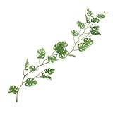 BESPORTBLE Künstliche Ranke Monstera Blatt 12m Imitationsrattan Grün Kunststoff Deko für Haus...