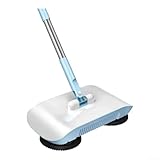 Zoegneer Hand-Push Sweeper Roboter-Staubsauger mit integriertem Besen und Wischmopp, leichte...