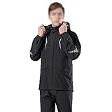 DIGJOBK Regenponcho zum Angeln, Regenmantel, Regenhose, Anzug für Herren, langer Körper,...