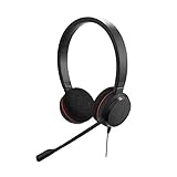 Jabra Evolve 20 Stereo Headset – Microsoft Certified Headphones for VoIP Softphone with Passive...