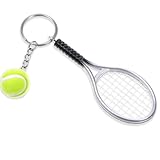 Xthrotsenk Tennisball Schlüsselanhänger Tennis Anhänger, Miniatur Tennisschläger...