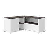 Symbiosis Eck-TV-Schrank Angle 90 x 90 x 45 cm, weißes Melamin und Zement, Weiß