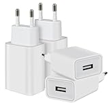4 Pack 12W Ladegerät USB Netzteil Stecker Adapter, 2.4A/5V Ladestecker USB Netzstecker Steckdose...