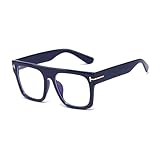 AOOLIA Quadratische Lesebrille, klassische Modebrille, übergroße Blaulichtfilterbrille,...