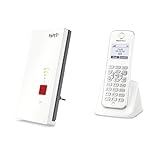 AVM Fritz!WLAN Mesh Repeater 2400 & Fritz!Fon M2 DECT-Komforttelefon (für Fritz Box Monochromes...