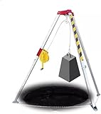 Fallsicherungs-Set – 816,5 kg Rettungsstativ mit selbstsichernder Seilwinde, verstellbare Beine...