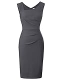 Belle Poque elegant Damenkleider etuikleid Bodycon Kleid Retro grau bleistiftkleid Größe M BP302-5