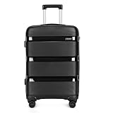 KONO Koffer Handgepäck Trolley 55cm Reisekoffer mit TSA Schloss und 4 Zwillingsrollens, Modisch und...