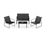 KOMFOTTEU Gartenmöbel Set für 4 Personen, Textilene Gartenmöbelset, Garten Sitzgarnitur mit...