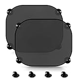 WTZWYFWJ Auto Sonnenschutz Baby mit UV Schutz, 2 Pack Sonnenblende Kinder mit 4 Saugnapf,...