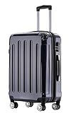 BEIBYE Zwillingsrollen 2048 Hartschale Trolley Koffer Reisekoffer in M-L-XL-Set in 15 Farben (Dunkel...