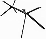 CLP Tischbeine Cascada I Tischgestell Für DIY-Projekte I Pulverbeschichteter Stahl, Farbe:schwarz,...