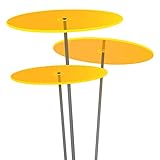 Cazador-del-sol ® Medio | tres | 3 Stück Sonnenfänger-Scheiben gelb 1,20 Meter hoch - das...
