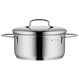 WMF Mini Kochtopf klein 16cm, Metalldeckel, Bratentopf Induktion 1,5l Volumen, Topf 16cm, Cromargan...