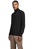 Herren Jack & Jones Dünner Rollkragen Strickpullover | Klassischer Rundhals Sweater | Langarm Basic...