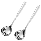 2 Stück Klein Schöpflöffel Suppenlöffel SUS304 Edelstahl Suppenlöffel 20cm Saucenlöffel...