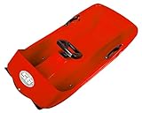 Ondis24 Schlitten mit Lenkrad Super Bob rot 1 Sitzer Lenkschlitten Lenkbob Rennrodel Rennschlitten...