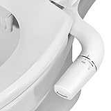 SAMODRA Bidet Einsatz Für Toilette Links,Ultra-Slim Nicht Elektrisch Bidet Aufsatz,Bedienung...