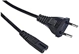 Akyga AK-RD-02A Netzkabel für Laptop 2 Pin Polig IEC C7 / CEE 7/16 Europlug 3.0m