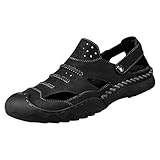 Sandalen Herren Sommer Leder Bequeme Sport Leder Atmungsaktiv Spitze Sommerschuhe Herren Klettern...