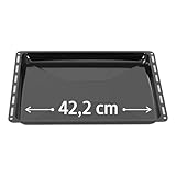 ICQN Backblech 422 x 375 x 30 mm, Emailliert Fettpfanne für Backofen und Herd, Passend für...