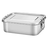 Joberio Lunchbox aus Edelstahl, 1200 ml Edelstahl-Lebensmittelbehälter, Edelstahl-Box,...