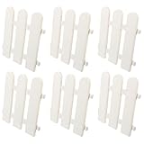 Gatuida 6 Stück Kunststoff Gartenzaun Weiß 17cm Lang X 20cm Hoch Wetterfeste Rasenkante Tragbarer...