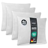 LILENO HOME 4er Set Kissenfüllung 40 x 40 cm - waschbares Innenkissen geeignet für Allergiker -...