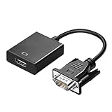 Suoumwa VGA zum -Kompatiblen Konverteradapter mit Integriertem Audio und Power AV für PC, /, Setzen...