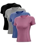 Workout-Shirts für Damen, feuchtigkeitsableitend, schnell trocknend, aktiv, athletisch,...