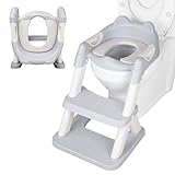 Hengsong Toilettensitz Kinder,Faltbarer Toilettensitz Kinder mit Treppe&töpfchen,WC Sitz Kinder mit...