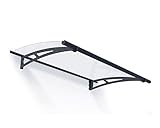 Canopia by Palram Vordach für Haustür Aquila 1500 Pultvordach 150 x 92 cm Grau Sonnenschutz...